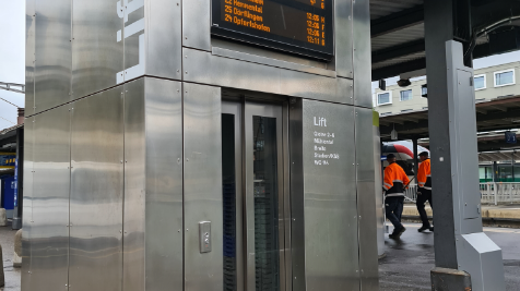 Projekt OpenDoors - Lift am Bahnhof Schaffhausen 